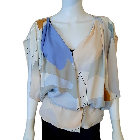 Diane Von Furstenberg Juliette 100% Silk Kimono Top 💛✨🦋 - Picture 9 of 11